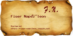 Fiser Napóleon névjegykártya